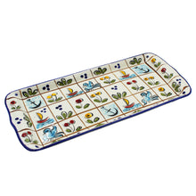 Load image into Gallery viewer, Hand-Painted Portuguese Ceramic Colored Mosaic Serving Platter, Tart Tray
