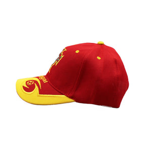 Yellow and Red Soccer Cap with Embroidered Portuguese National Team