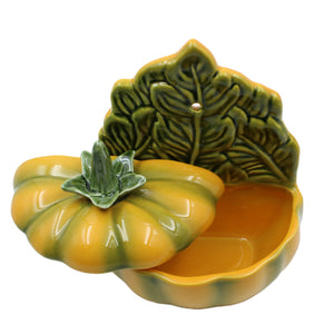 Faiobidos Hand-Painted Ceramic Pumpkin Salt Holder