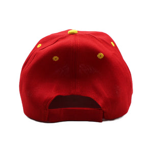 Yellow and Red Soccer Cap with Embroidered Portuguese National Team