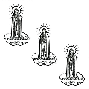 Our Lady of Fatima Interior Use Die Cut Sticker, Set of 3