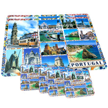 Load image into Gallery viewer, Cities of Portugal Themed Plastic Placemat and Coaster Set
