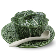 Load image into Gallery viewer, Faiobidos Hand-Painted Ceramic Cabbage Small Sugar Bowl with Spoon
