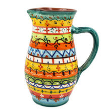 Load image into Gallery viewer, Hand-Painted Portuguese Pottery Clay Terracotta Pitcher
