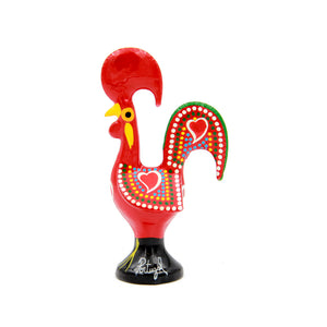 Traditional Portuguese Aluminum Red Good Luck Rooster Galo de Barcelos