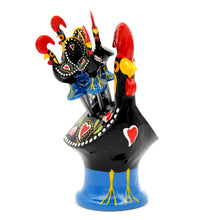 Load image into Gallery viewer, Hand-painted Traditional Portuguese Aluminum Rooster With 4 Appetizer Forks
