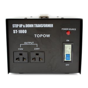 Topow 1000 Watt Step Up and Down Voltage Converter Transformer 110V and 220V