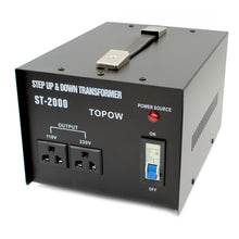 Load image into Gallery viewer, Topow 2000 Watt Step Up and Down Voltage Converter Transformer 110V and 220V
