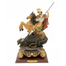 Load image into Gallery viewer, Saint George and The Dragon Religious Figurine Statue
