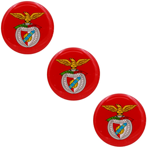 2" Round SL Benfica Resin Domed 3D Decal Car Sticker, Set of 3