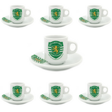 Load image into Gallery viewer, Sporting CP Espresso Cup and Saucers with Gift Box, Set of 6
