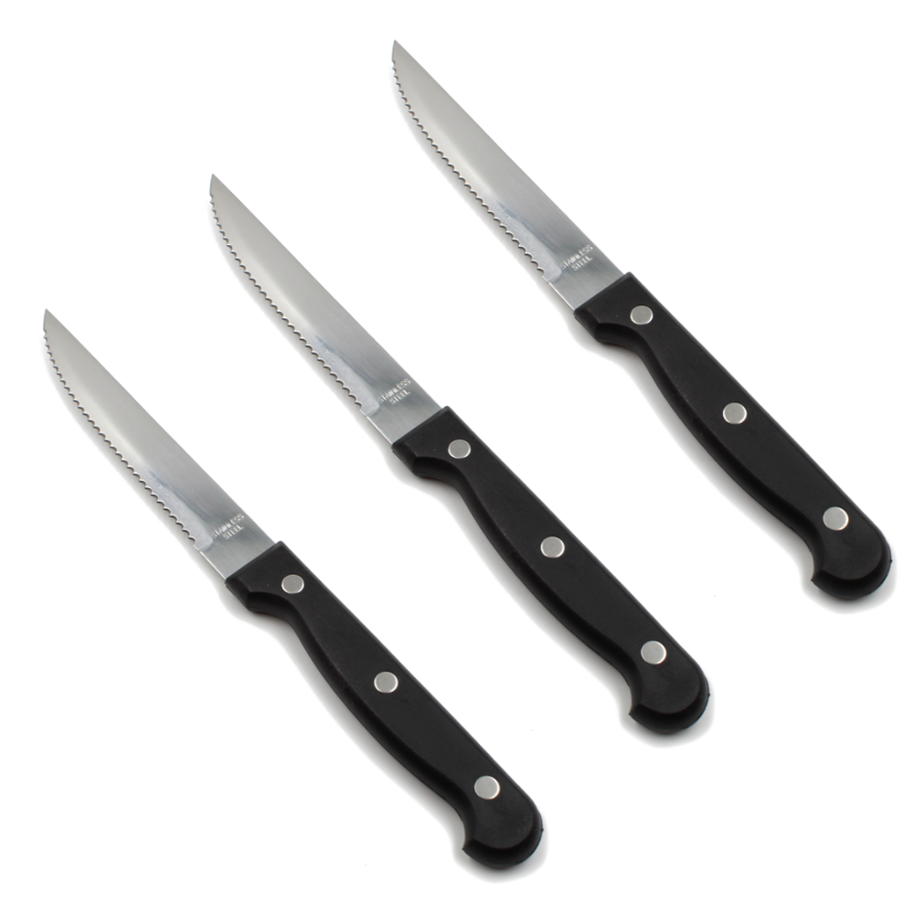 Grilo Kitchenware Stainless Steel Rodizio Steak Knife - Set of 3