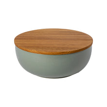 Load image into Gallery viewer, Casafina Pacifica 10&quot; Artichoke Serving Bowl with Oak Wood Lid
