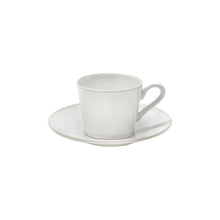 Load image into Gallery viewer, Costa Nova Beja 6 oz. White Cream Tea Cup and Saucer Set
