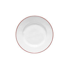 Load image into Gallery viewer, Costa Nova Beja 9&quot; White Red Salad/Dessert Plate Set

