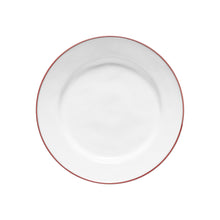 Load image into Gallery viewer, Costa Nova Beja 11&quot; White Red Dinner Plate Set
