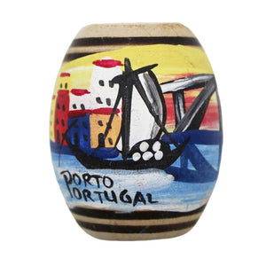 Hand Painted Wooden Made in Portugal City of Porto Barrica Magnet