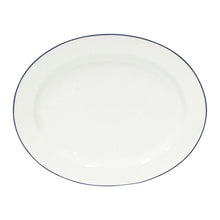 Load image into Gallery viewer, Costa Nova Beja 16&quot; White Blue Oval Platter
