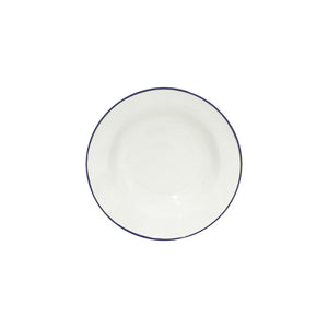 Costa Nova Beja 8" White Blue Soup/Pasta Plate Set