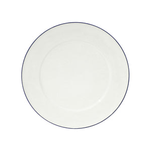 Costa Nova Beja 13" White Blue Charger Plate/Platter Set