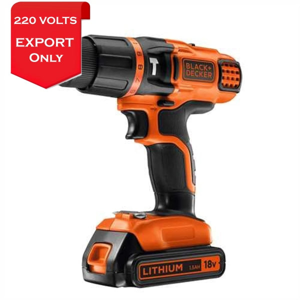 18V Cordless 2 Speed Hammer Drill With 1.5Ah Battery and 400mA Charger