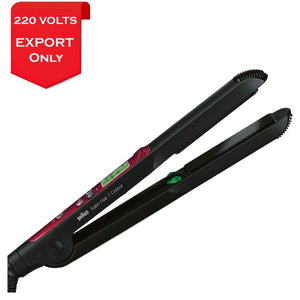 Braun St750 Satin Hair 7 Color Saver Straightener 220 Volts Export Only Flat Iron