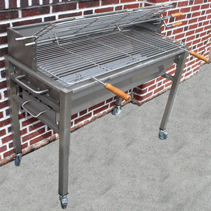 Charcoal Grill Aisi 304 Stainless Steel Handmade In Portugal 120/240 Volts Motor