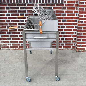 Charcoal Grill Aisi 304 Stainless Steel Handmade In Portugal 120/240 Volts Motor