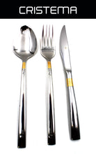 Load image into Gallery viewer, Cristema Pretoria 130-Piece Silverware Flatware Cutlery Set, Stainless Steel 12 Person
