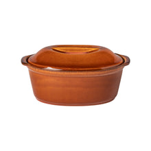 Load image into Gallery viewer, Casafina Poterie 13&quot; Caramel Oval Casserole Dish with Lid
