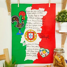 Load image into Gallery viewer, 100% Cotton Portuguese National Anthem Kitchen Dish Towel
