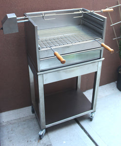 BBQ Charcoal Grill Aisi 304 Stainless Steel, Handmade in Portugal