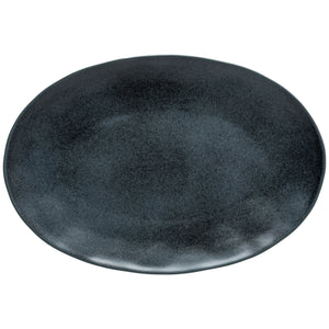 Costa Nova Livia 18" Matte Black Oval Platter