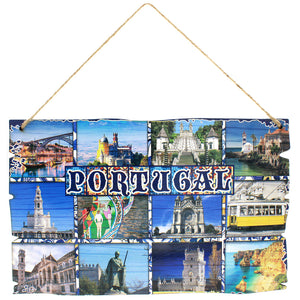 Portuguese Landmarks Wooden Postcard GS2968