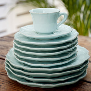 Casafina Impressions 3 oz. Robins Egg Blue Coffee Cup and Saucer Set