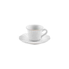 Load image into Gallery viewer, Casafina Impressions 3 oz. White Coffee Cup and Saucer Set
