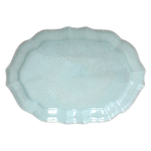 Casafina Impressions 18" Robins Egg Blue Oval Platter