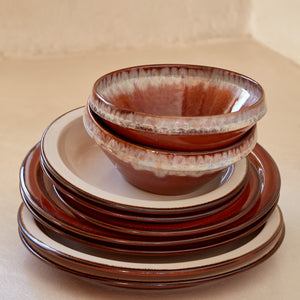 Casafina Poterie 8" Caramel Cream Salad Plates Set