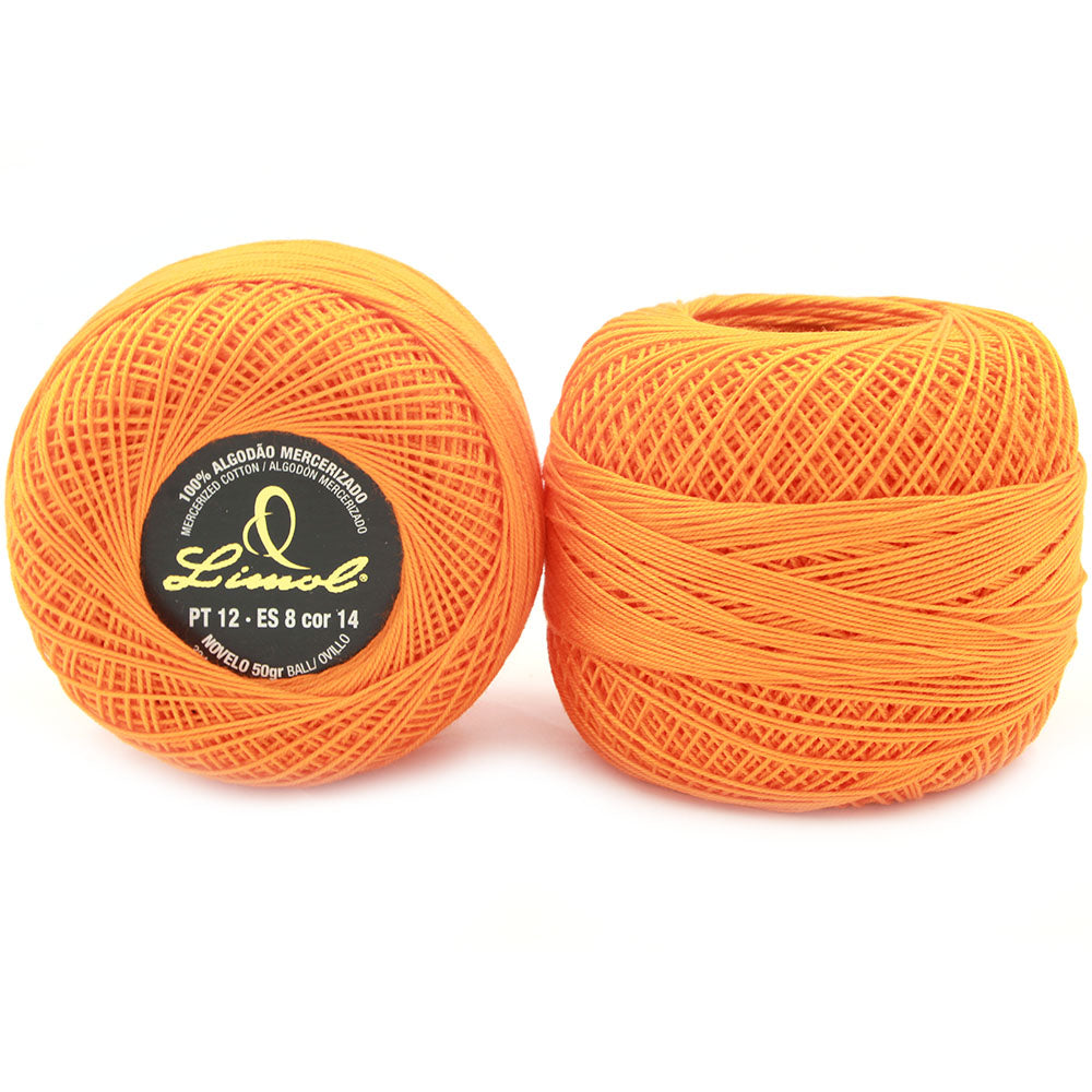 Limol Size 12 Colored 50 Grs 100% Mercerized Crochet Thread Cotton Ball Set