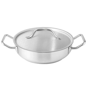 Silampos Grand Hotel 6.8 Liters Stainless Steel Low Casserole Pot Made In Portugal