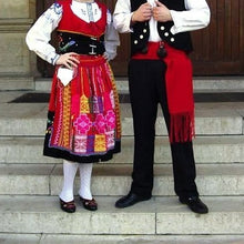 Load image into Gallery viewer, Portuguese Folklore Traditional Medium Black Red Bullfighter Sash with Fringe
