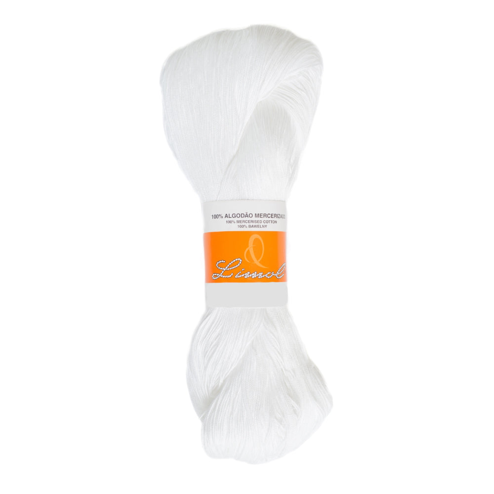 Limol Size 12 White 100 Grs 100% Mercerized Hank Orange Band Crochet Thread Set of 2