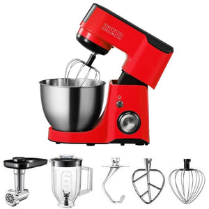 Midea Bm2096 Kitchen Machine Stand Mixer Blender & Meat Grinder 220 Volts Export Only Red Combo