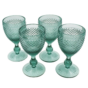 Vista Alegre Bicos Mint Green Cordial Liquor Glasses, Set of 4