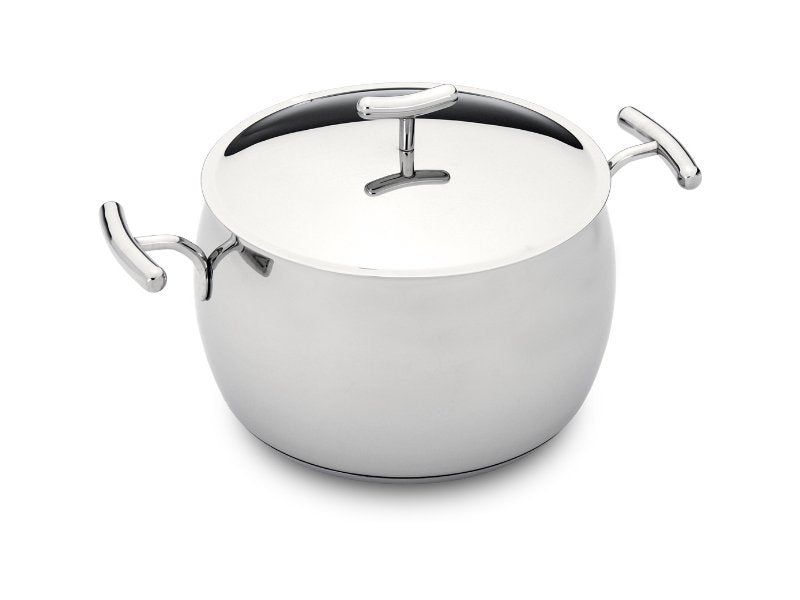 Silampos Domus Stainless Steel Stock Pot With Lid - Made In Portugal (Induction Compatible)