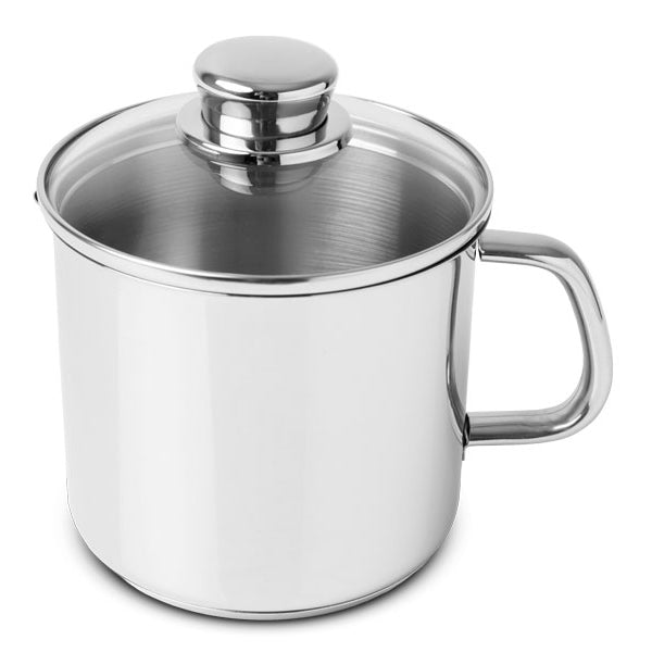 Silampos LOW COST A Glass Lid Stainless Steel Milk Frothing Pitcher Made In Portugal