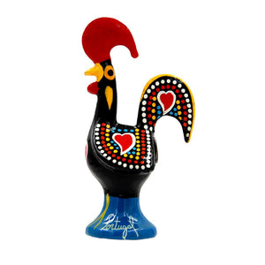 3.25" Traditional Portuguese Aluminum Decorative Figurine Good Luck Rooster Galo de Barcelos - Set of 3