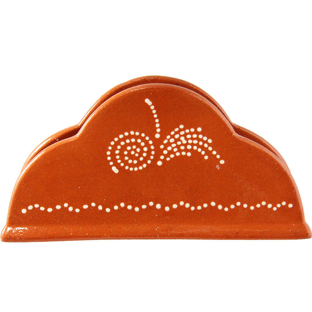 Portuguese Traditional Clay Terracotta Napkin Holder Made In Portugal