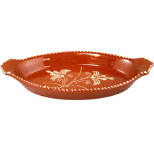 Load image into Gallery viewer, Vintage Portuguese Glazed Terracotta Clay Hand Painted Serving Platter
