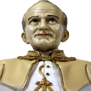 Hand Painted Pope Saint John Paul II Bust Statue Religious Figurine #600